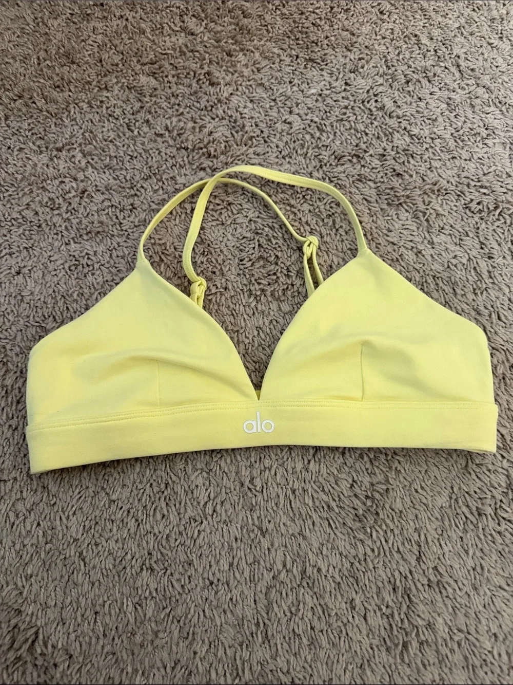 ALO Yoga Yellow sunshine sports bra small